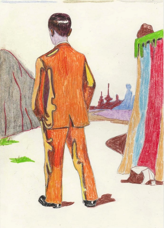 Stephanus Heidacker, Man in Orange Suit, 2017
graphite & colored pencil on paper, 11.5" x 8.25",19.5" x 16" framed
figurative, contemporary, bright colors, earth colors, humorous
STEPH-362
Price Upon Request