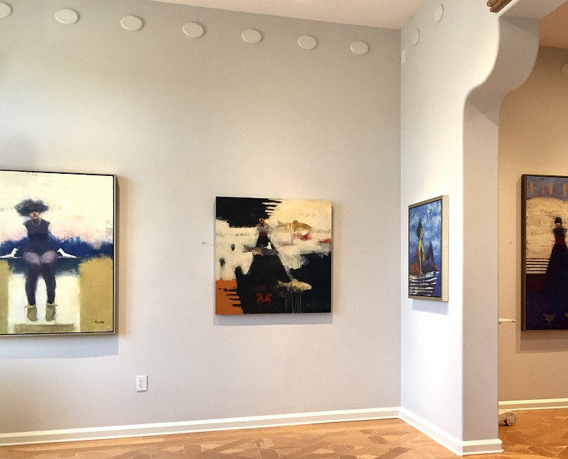 Cathy Hegman: Mirror's of Ourselves, Intimate paintings of Figures & Animals - Installation View