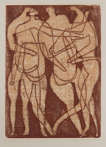 Otto Neumann 1895-1975<br/> <i>Four Abstract Figures</i>, 1957