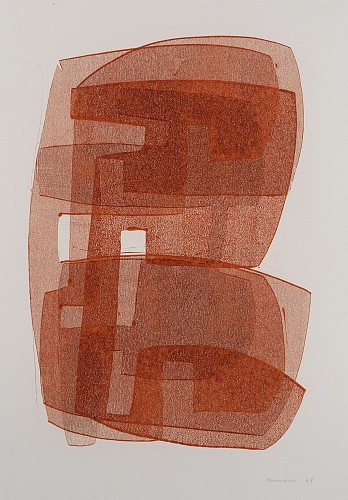 Otto Neumann 1895-1975 - Abstract Composition / Orange, 1969