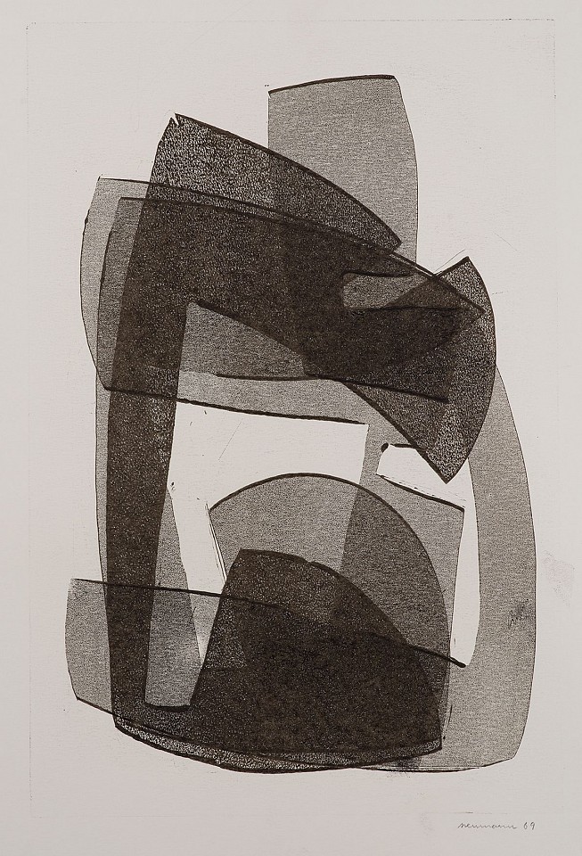 Otto Neumann 1895-1975, Abstract Composition / Black, 1969
monotype on paper (black), 24.5"x 17" unframed
OT 089045
Price Upon Request