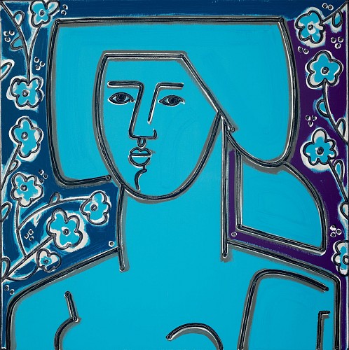 Exhibition: New Paintings by America Martin, Work: Woman in Blue, 2021