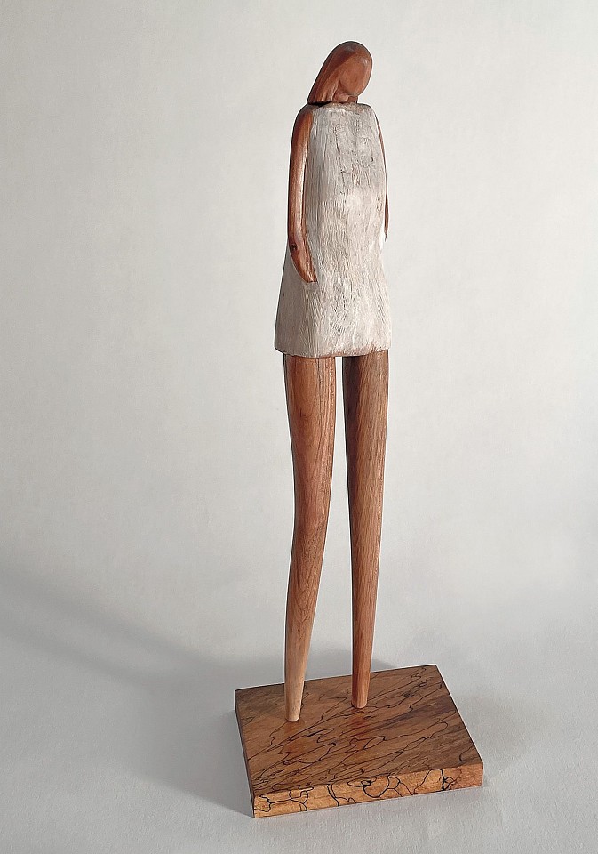 Walt Groover, Still, 2021
Cherry wood with oiled acrylic wash on pecan base, 13.125" x 4.375"
Cherry Wood sculpture
WG 12
$4,200
