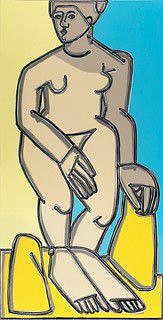 America Martin, Sculpture Study in Yellow and Blue, 2021
Oil and acrylic on canvas, 72" x 36", 73" x 37" framed 
ACM 439
$18,700
