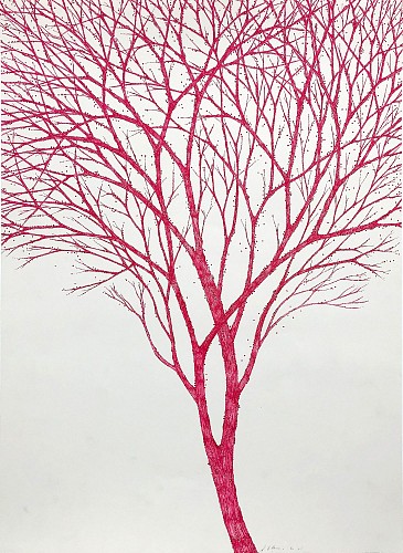 Stewart Helm - Red Tree With Berries, 2021