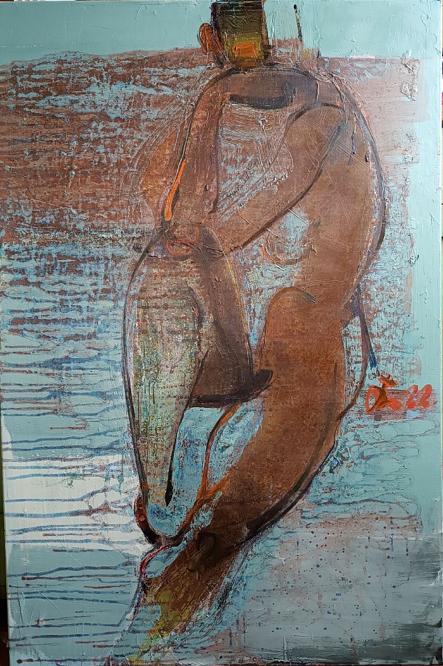 Serhiy Hai, Nude, 2022
Oil & Acrylic on canvas, 47.5" x 31.5", 49" x 33.5 framed

SY 129
Sold