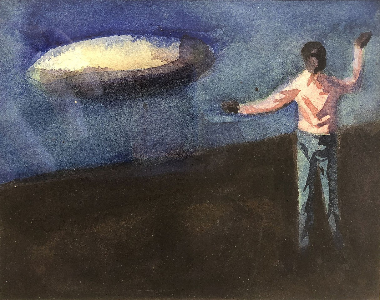 Chuck Bowdish 1959-2022, Pink Shirt Cloud, 2011
watercolor on paper, 4.5" x 5.5", 9.5" x 10.75" framed
CB 319
Sold