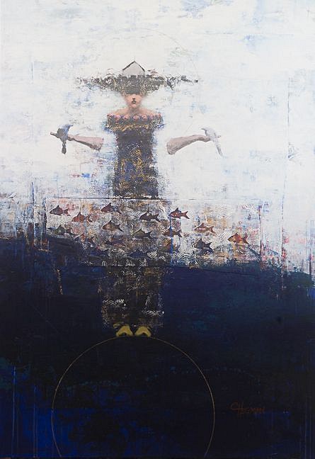 Cathy Hegman, Weight of Balance Disciple, 2022
Acrylic on canvas on wood, 65"x 45", 66"x46" framed
CH 137
Price Upon Request
