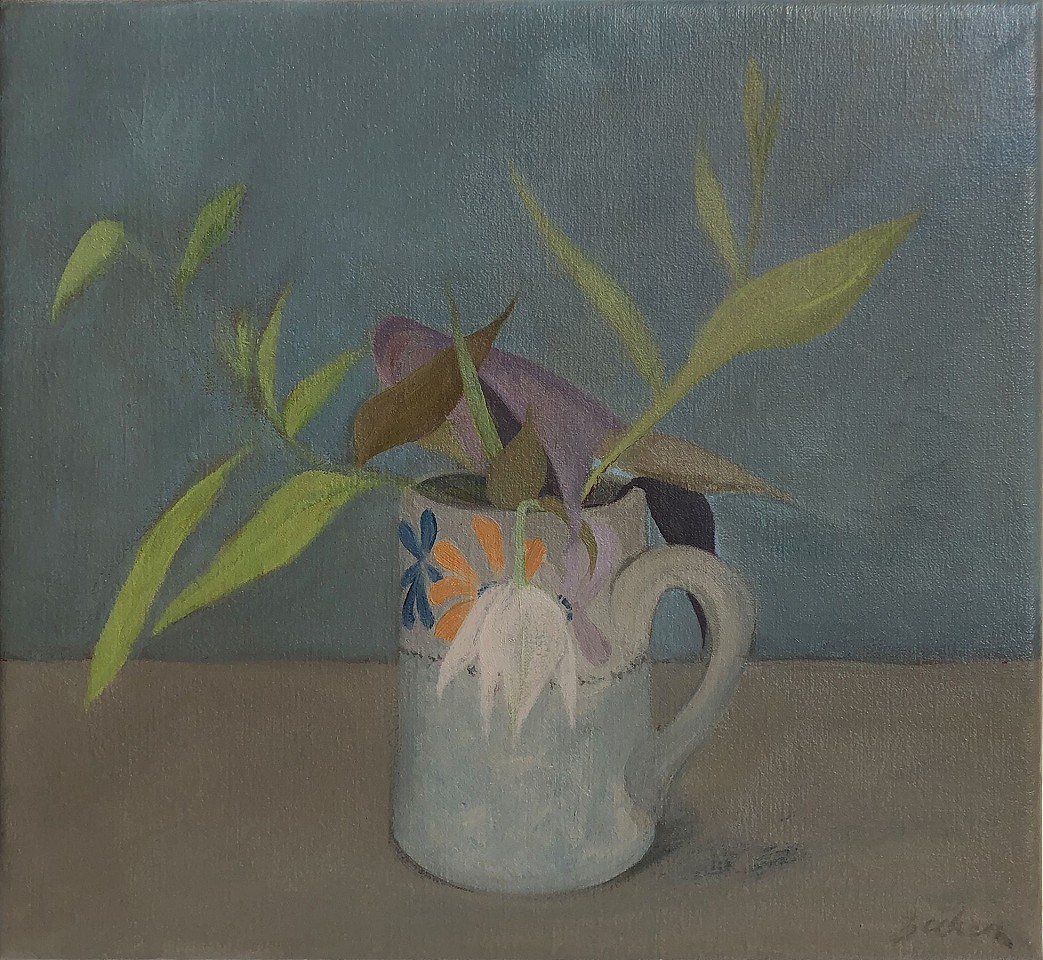Haidee Becker, Winter Clematis in Painted Jug, 2022
Oil  on canvas, 10"x 11", 13.5"x 12.5" framed
HB 449
Price Upon Request
