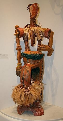 Kimo Minton, Monkey Father, 1997
Oil on cottonwood with jute and willow, 47"
KM 231
Price Upon Request