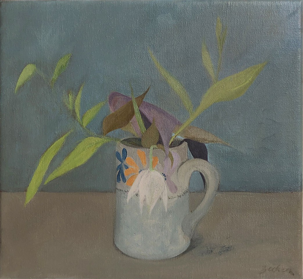 Haidee Becker, Winter Clematis in Painted Jug, 2022
oil on canvas, 10"x 11", 13.5"x 12.5" framed
HB 449
Price Upon Request