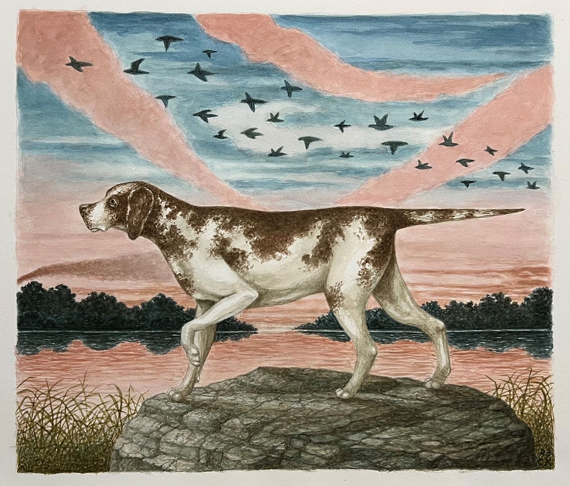 Charles Keiger, Pointer 3, 2023
watercolor on paper, 12.75"x 15", 25" x 27" framed
CK 694
Price Upon Request