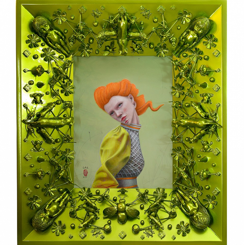 Mario Soria, I Wanna be Adored, 2023
oil on panel, toybox frame., 24.8" x 28",framed

SOR 45
Sold