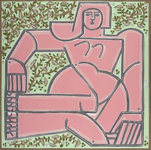 Woman in Pink and Mint, 2024