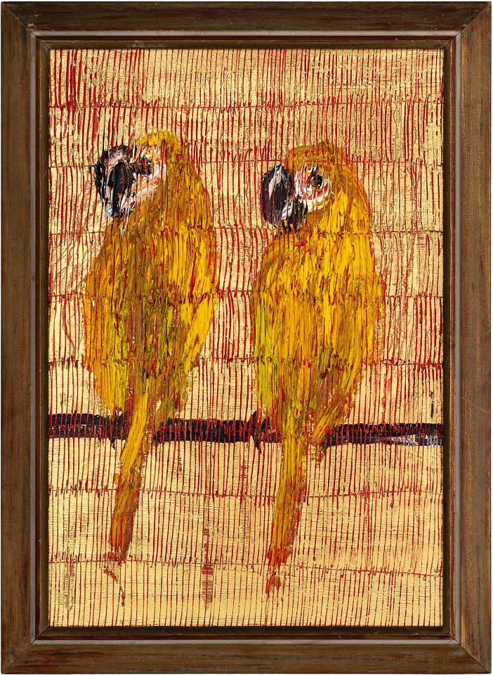 Hunt Slonem, Macaws Lutino, 2024
oil on wood, 34" x 23.5", 39.5" x 29" framed
HS 290
Price Upon Request