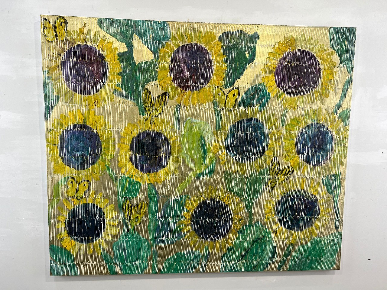 Hunt Slonem, Sunflowers & Sulphurs & Swallowtails, oil on canvas, 2023
50" x 60" unframed
HS 307
Sold