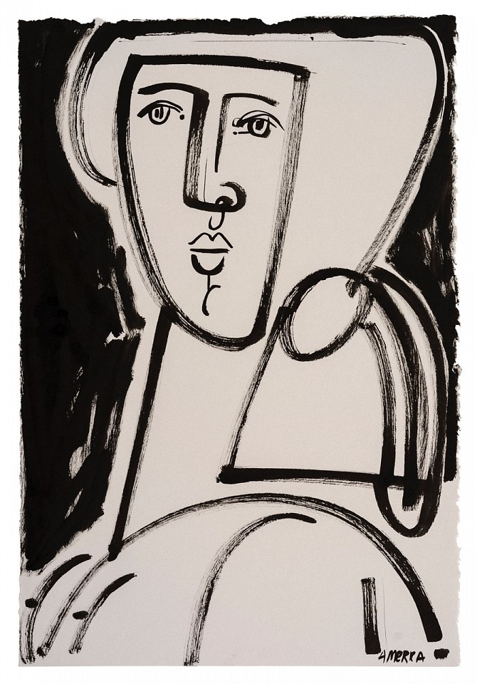 America Martin, Portrait, 2022
10.25" x 15 x 17.25" x 22" framed
ink on cotton paper
ACM 556
Price Upon Request