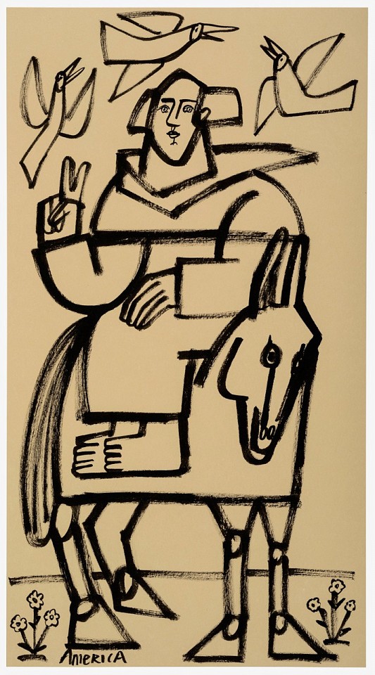 America Martin, Peace Study I, 2024
19" x 21" x 27" x 28" framed
ink on cotton paper
ACM 558
Price Upon Request