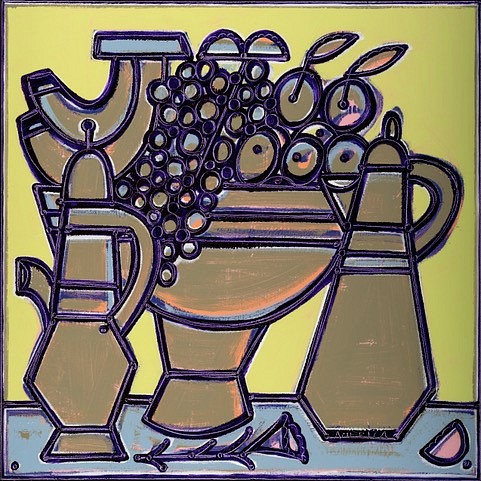America Martin, Fruit & Tea, 2025
40" x 40" X 43" x 43" framed
Oil & Acrylic on canvas
ACM 563
Price Upon Request