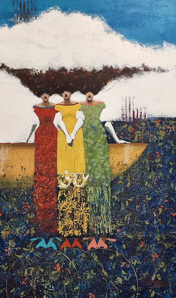 Cathy Hegman, Long Boats The Fishers, 2026
60" x 30", 61.5" x 37.5" framed
Acrylic on canvas
CH 190
Price Upon Request