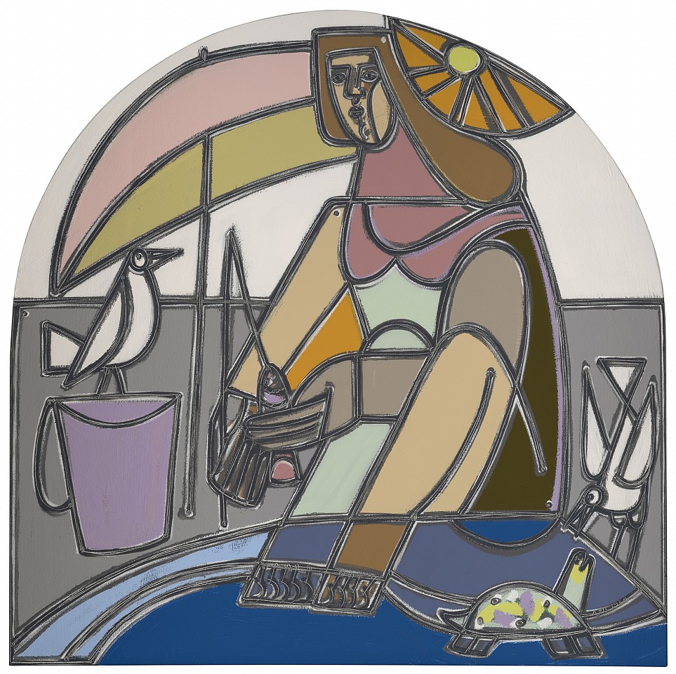 America Martin, Fish on the Line, 2025
60" x 60", 61" x 61" framed
Oil & acrylic on canvas
ACM 595
Price Upon Request