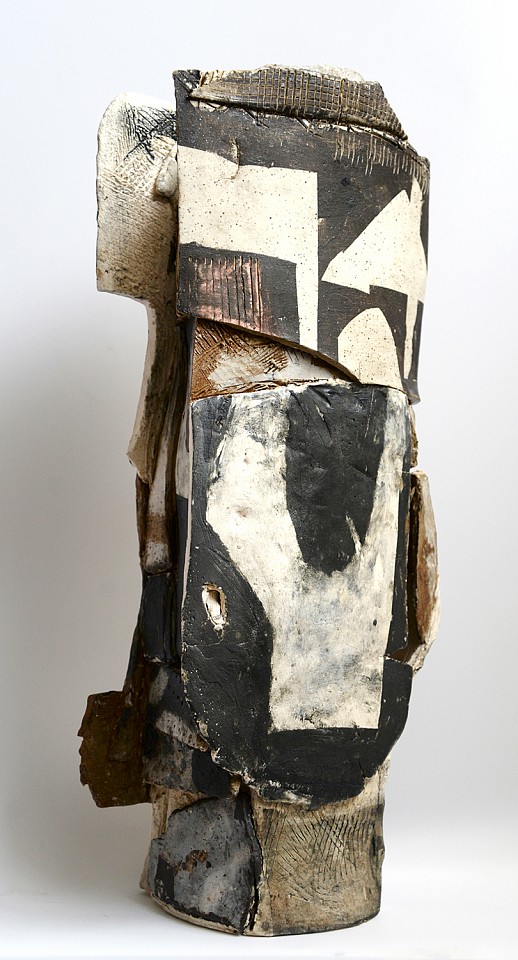 Mary Mackey, Empire, 2026
21" H X 8.5" W x 4" D
Thrown cylinders, with slab material and clay slip, and various clays
MY 007
Price Upon Request