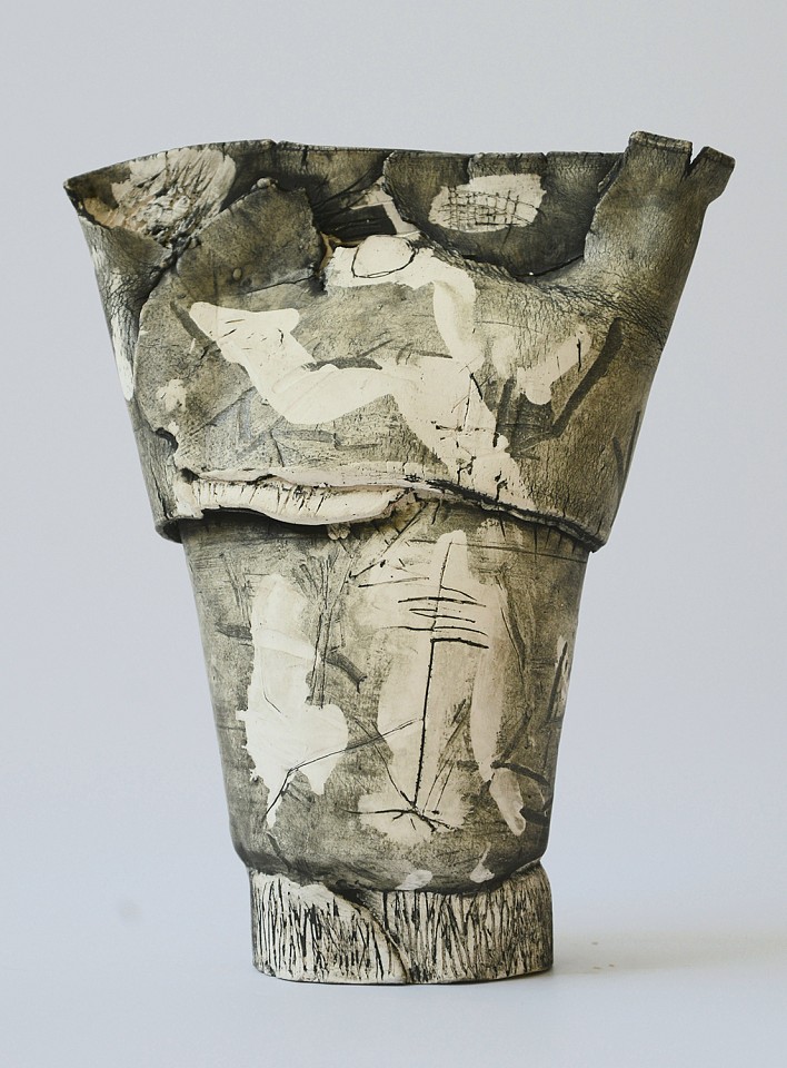 Mary Mackey, My World, 2026
10" H X 8" W x 2.5" D
Porcelain clay with black stain, over wax resist
MY 003
Price Upon Request