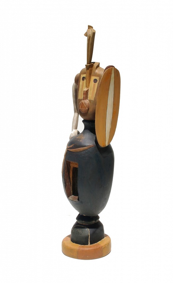 Kimo Minton, Mall Judgement, 1997
31.5"" x 5.5"" x 5""
Acrylic & oil on Alder
KM 679
Price Upon Request