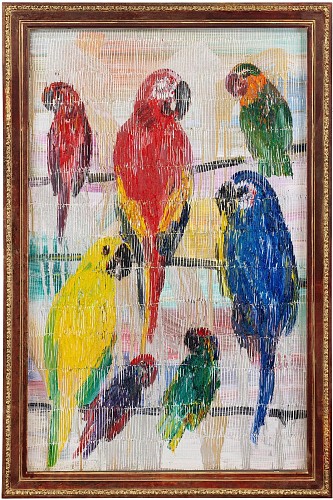 Hunt Slonem -&nbsp;Oil on canvas