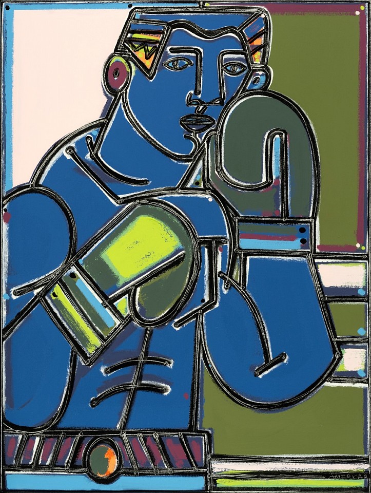 America Martin, Boxer #2, (Blue), 2026
48" x 36",49" x 38" framed
Oil on canvas
ACM 619
Price Upon Request