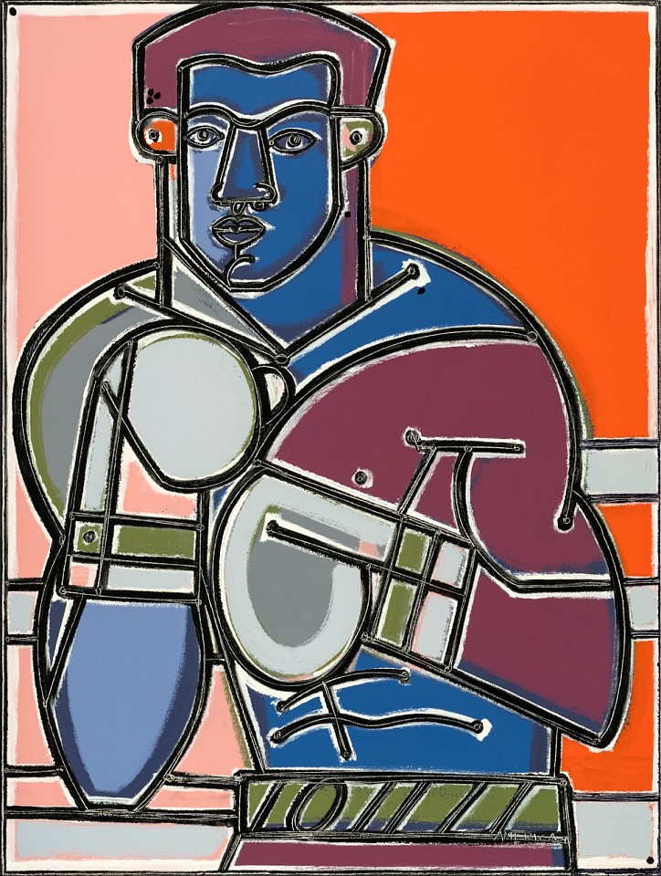 America Martin, Boxer #3, (Red/Pink), 2026
48" x 36",49" x 38" framed
Oil on canvas
ACM 620
Price Upon Request