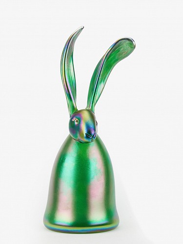 Hunt Slonem -&nbsp;GREEN/ AVA/Blown glass sculpture, 2022