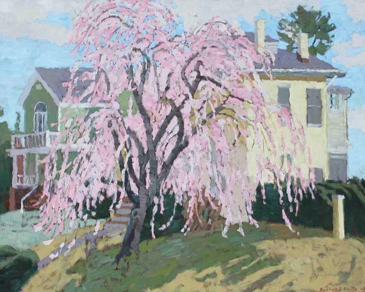 Andras Bality, Yellow House with Weeping Cherry, 2025
24" x 30", 26" x 32" framed
Oil on canvas
AB 67
Price Upon Request